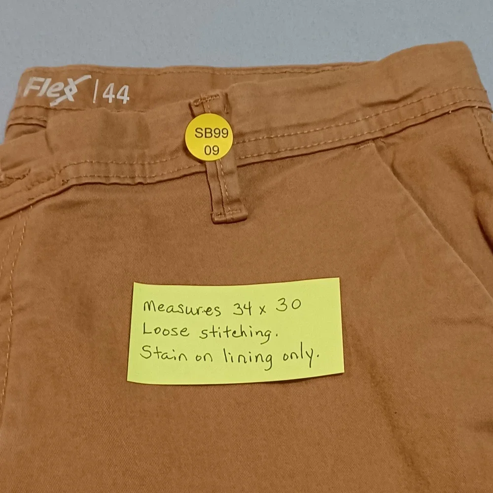 Taco Chino Flex Pants Mens 44 Brown Chino Flex Stretch Casual Trousers
